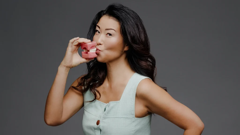 Cosmetic Dentist Dr. Grace Kissing Teeth Impressions